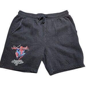 Marvel Mens Amazing Spider-Man Graphic Black Drawstring Shorts M